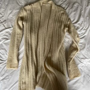 Cream colored cardigan from Gap